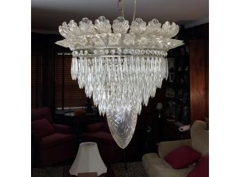 Art Deco Crystal 7 Tier Chandelier