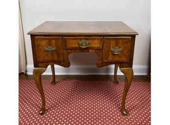 Antique American Maple Lowboy Burled Wood Top And Maple Base