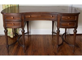 Antique Mahogany Kidney Desk