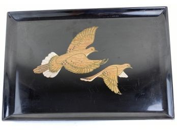 Vintage Courac California Birds Serving Tray