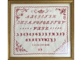 Antique Framed Alphabet Letters Sampler #2