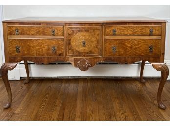 Antique Stiehl Furniture 2 Drawer Mahogany Wood Buffet Sideboard