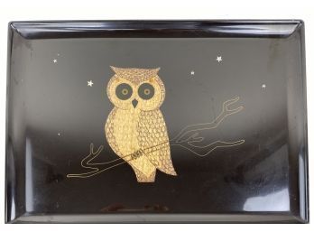 Vintage Courac California Owl Serving Tray