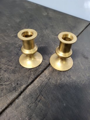 2 Small Brass Candle Holders