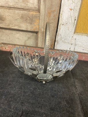 Glass & Metal Decorative Basket B2