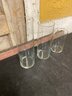 Set Of 3 Glass Candle Holders Or Vases D3