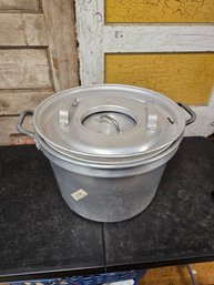 Large Swedish Military Aluminum Stock Pot C1