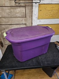 Purple Bin With Lid H1