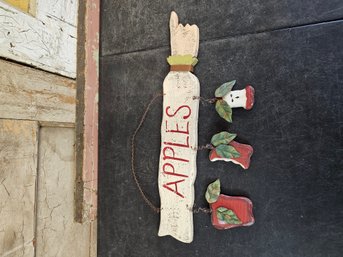 Vtg Apples Sign A1