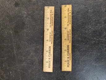 2 Vtg Advertising Rulers B2