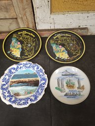 4 Piece Decorative  Plates Lot D2