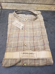 L Bulgari Studio Flannel Shirt New Brown D3