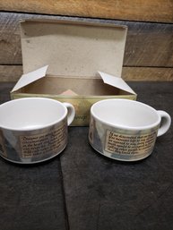 Chicken Soup For The Soul 2 Piece Ceramic Soup Mugs In Box D3