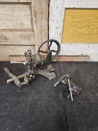 Antique Shade Cutter Machine Steam Punk Repurpose Industrial JB