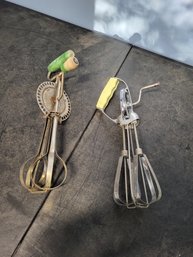 2 Vintage Hand Mixers/ Egg Beaters