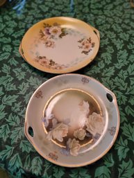 2 Beautiful Vintage Decorated China Plates