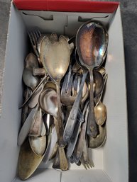 Large Silverplate Utensil Lot