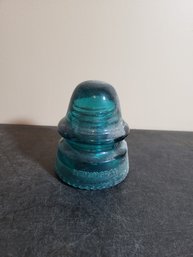 Vtg Green Glass Insulator