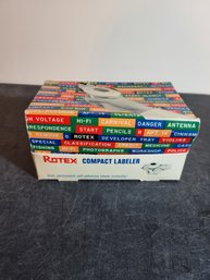 Vtg Rotex Label Maker In Box