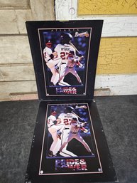 2 Vtg Atlanta Braves MLB Posters JB