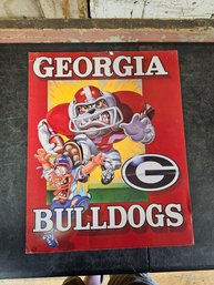 Vtg Georgia Bulldogs Poster JB