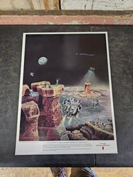 Vtg 1988 Michelob Beer Outer Space Poster JB