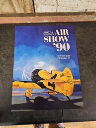 Vtg 1990 Pratt And Whitney Air Show Poster JB