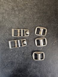 Lot Of Vtg Solid Nickel Buckles  JB