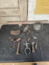 Antique And Vintage Metal Items Lot Kitchen Boating Ect.. JB