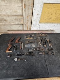 Huge Lot Of Wood Planes Parts And Pieces Stanley Ect.. JB