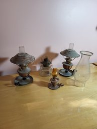 Vtg Oil Lamp Lot