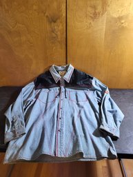 Vtg Nx 4 Jean Denim Cowboy Shirt