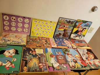 Large Lot Of Vtg Puzzles