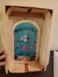 Vtg Welcome Sign