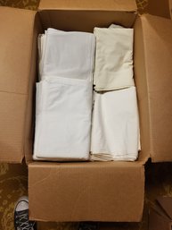 Vtg Box Of Linens Clothes And More