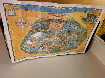 Vtg Disneyland Map