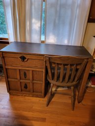 Vtg Desk W/chair