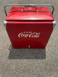 Vtg Metal Coca Cola Cooler!! DD