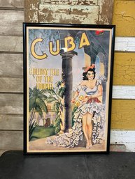 Large Framed Cuba Poster B1