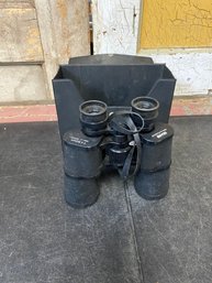 Sears And Roebuck Binoculars W/ Case & Manual B1