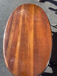 Oval Shaped Wooden Table