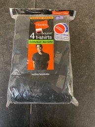 Hanes Mens XXL Black T Shirts 4 Pk H2