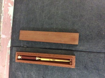 Small Letter Opener In Wooden Case B2