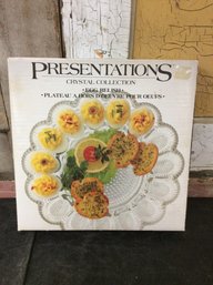 Presentations Crystal Collection Deviled Egg Serving Tray In Box A1