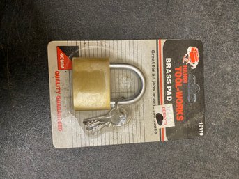 Took Works Brass Pad Lock Z1