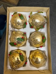 Gold Christmas Ornaments #1