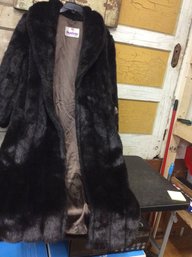 Monterey Fashions USA Made Womens Faux Fur Coat A3
