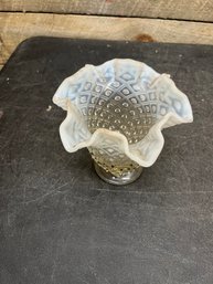 White/clear Glass Shell Shaped Vase