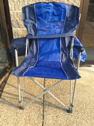 Camp Smart Blue Oversize Arm Lawn Chair With Cover B4