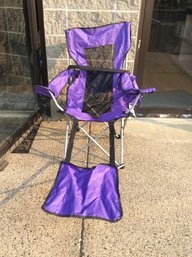 Purple Quad Lawn Chair W/ Footrest And Cover B4